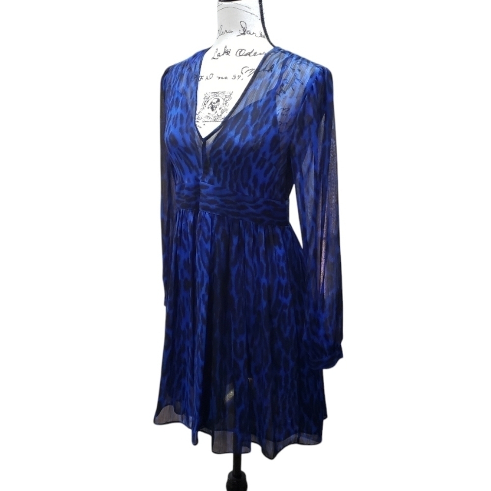 Michael Kors Long Sleeve Animal Print Dress - Picture 3 of 6